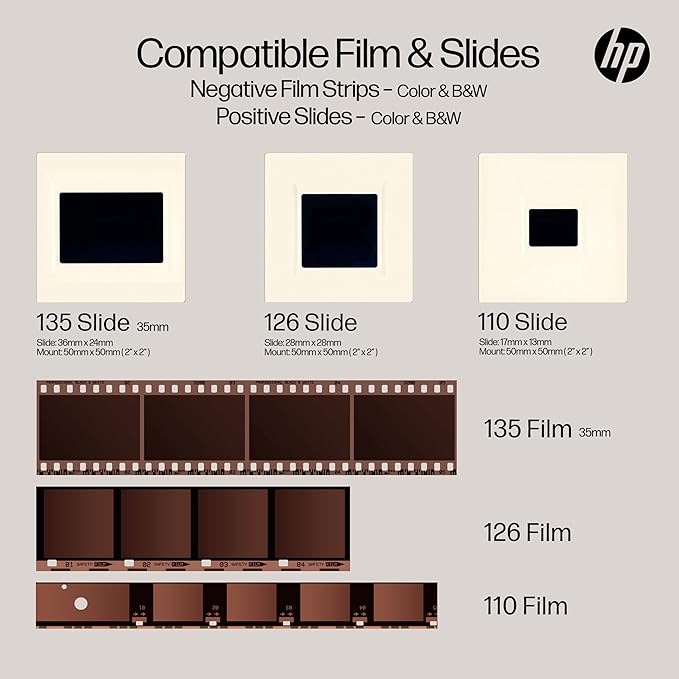 HPFS500: HP FilmScan 5" Touch Screen Film Scanner