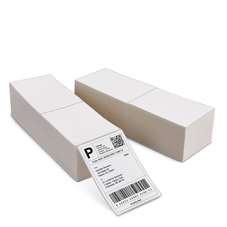 4x6 Fanfold Direct Thermal Shipping Labels – Compatible With Zebra, Rollo, 500+ Labels