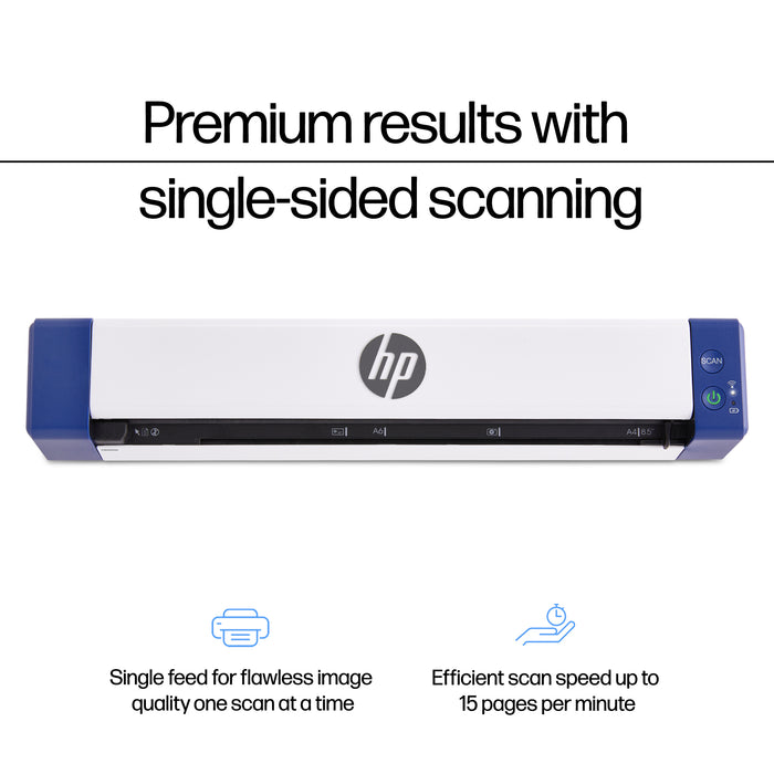 PS100W: HP Wireless Portable Document Scanner for Single-Sided Scanning