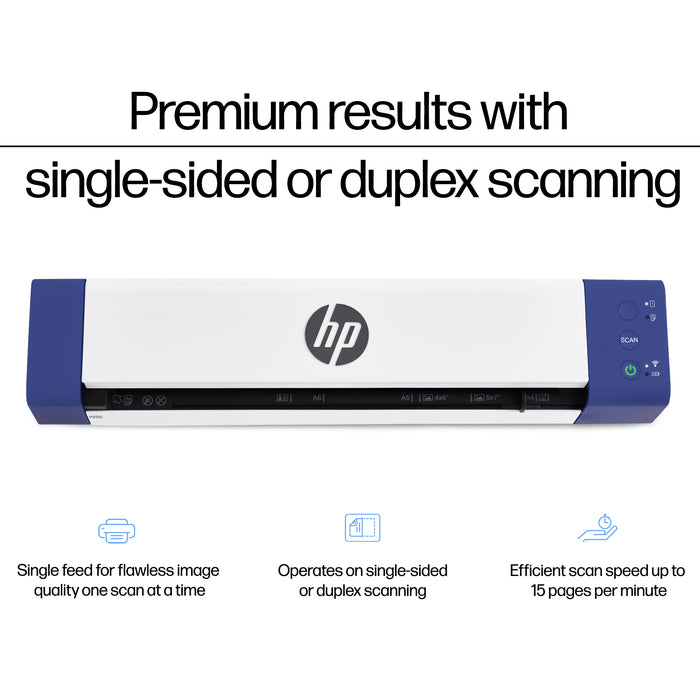 HP Wireless Portable Document Scanner for Double-Sided Scanning