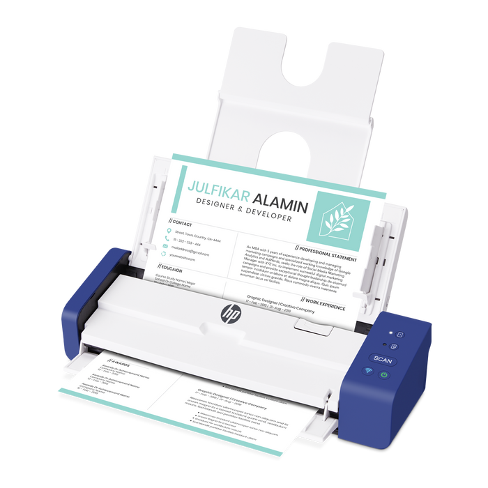 HP Wireless Compact Desktop Document Scanner for Double-Sided Scanning