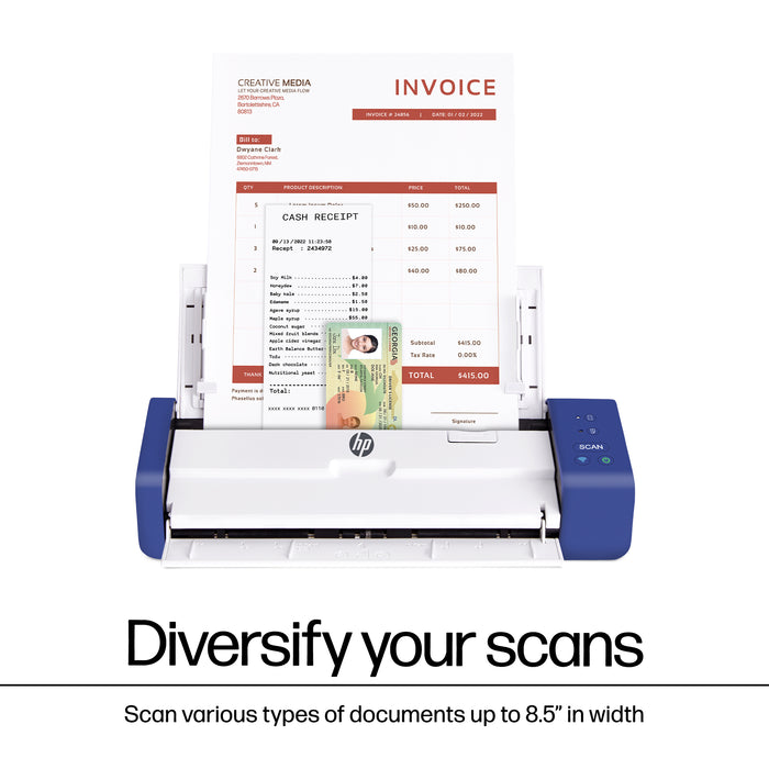 HP Wireless Compact Desktop Document Scanner for Double-Sided Scanning