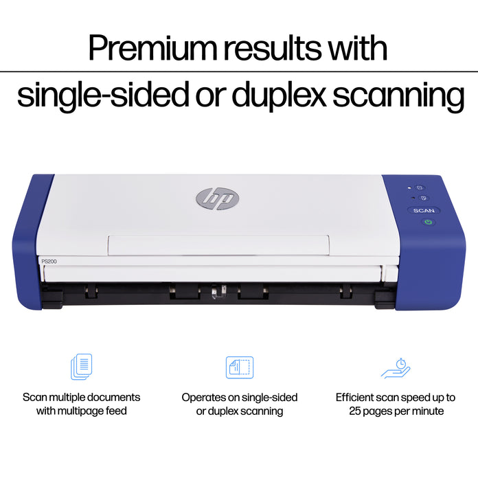 PS200: HP Compact Desktop Scanner for Double-Sided Scanning