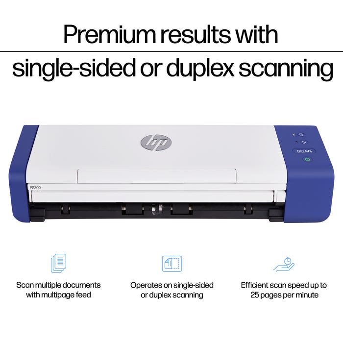 PS200: HP Compact Desktop Scanner for Double-Sided Scanning