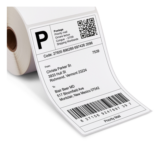 4x6 Direct Thermal Labels (500)